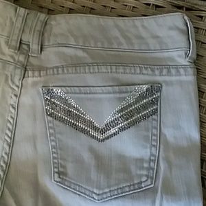 WHBM gray jeans with bling